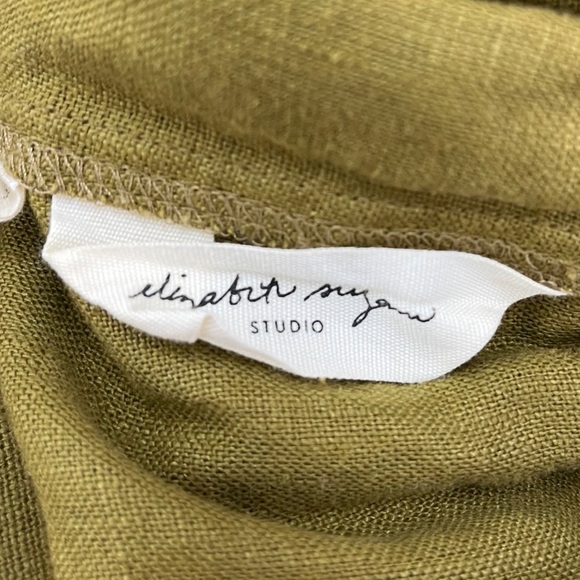• Elizabeth Suzann • Andy Trouser in Olive Midweight Linen - Picture 4 of 8